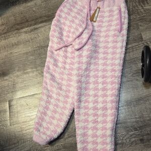 NWT SKIMS Medium Flannel Oversized Sleep Pants In SOLD OUT RARE Cotton Candy